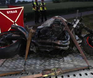 45-letni motocyklista wypadł z drogi i zmarł. Tragiczny wypadek w Gniewkowie