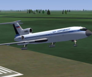 Tu-154 w symulatorze FlightGear Flight Simulator 03