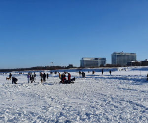 Plaża w Świnoujściu w zimowej odsłonie