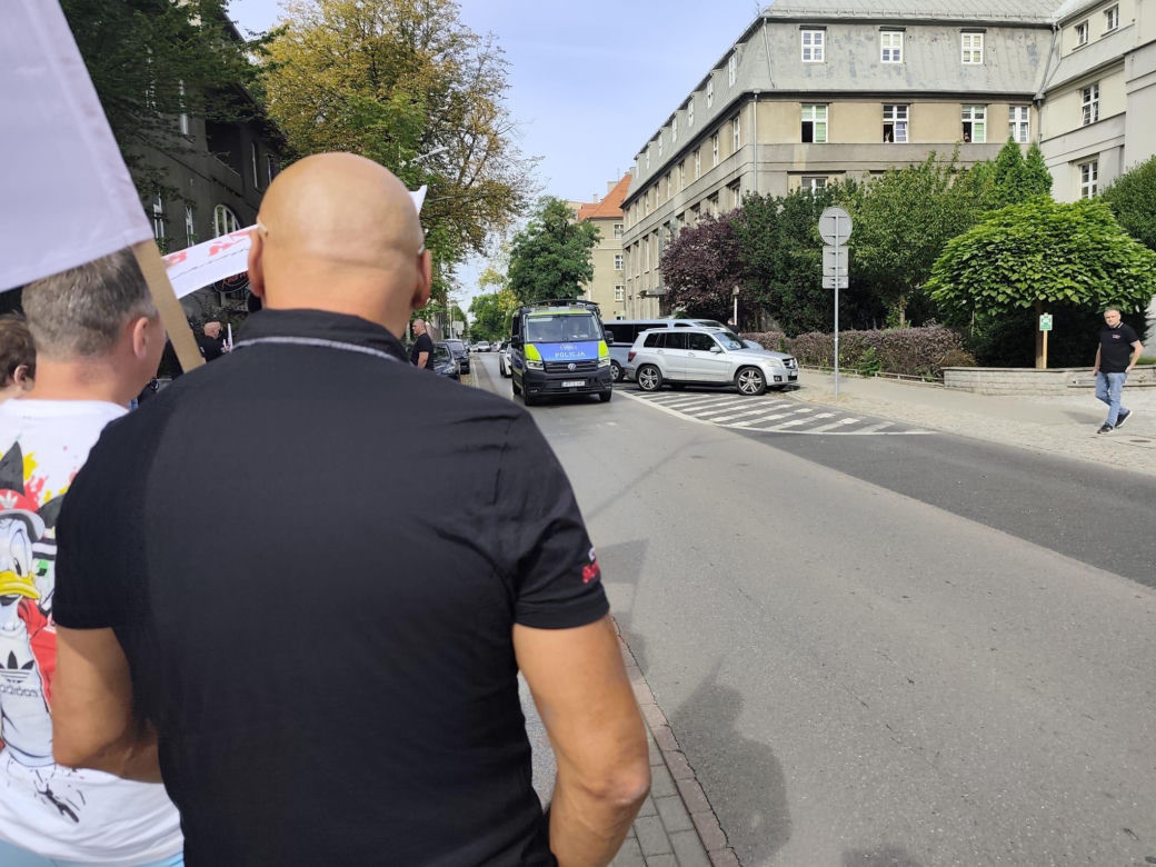 Protest górników i hutników