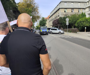 Protest górników i hutników
