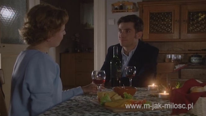 M jak miłość odc. 1063. Ewa (Dominika Kluźniak), Marek (Kacper Kuszewski)
