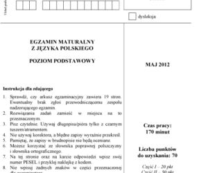MATURA 2012 POLSKI, poziom PODSTAWOWY 4.05.2012: PYTANIA, TEMATY, ARKUSZE, ODPOWIEDZI