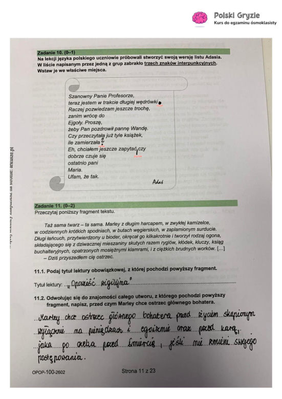 Próbny egzamin ósmoklasisty 2026 CKE: język polski - wszystkie odpowiedzi do arkusza CKE 12.01.2026