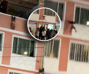 Dwulatek spadł z balkonu, sąsiedzi ocalili mu życie. Film mrozi krew w żyłach