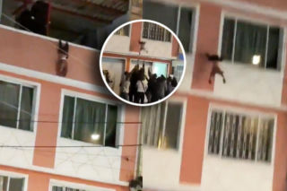 Dwulatek spadł z balkonu, sąsiedzi ocalili mu życie. Film mrozi krew w żyłach