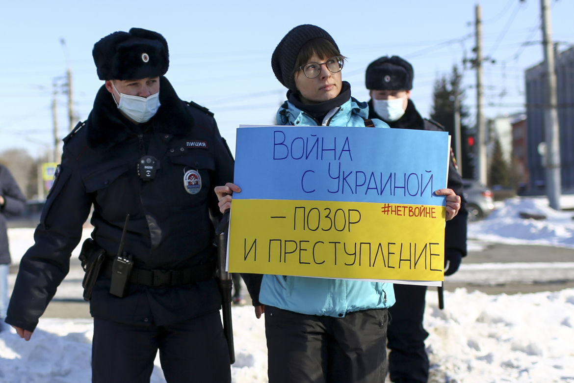 Antywojenne protesty w Rosji
