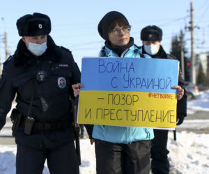 Antywojenne protesty w Rosji