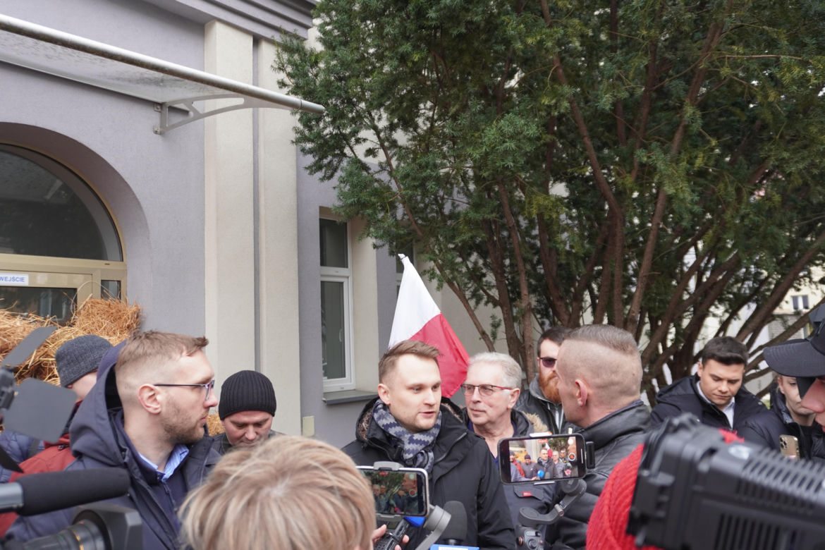 Protest rolników w Białymstoku. Przemarsz ulicami miasta 4 marca