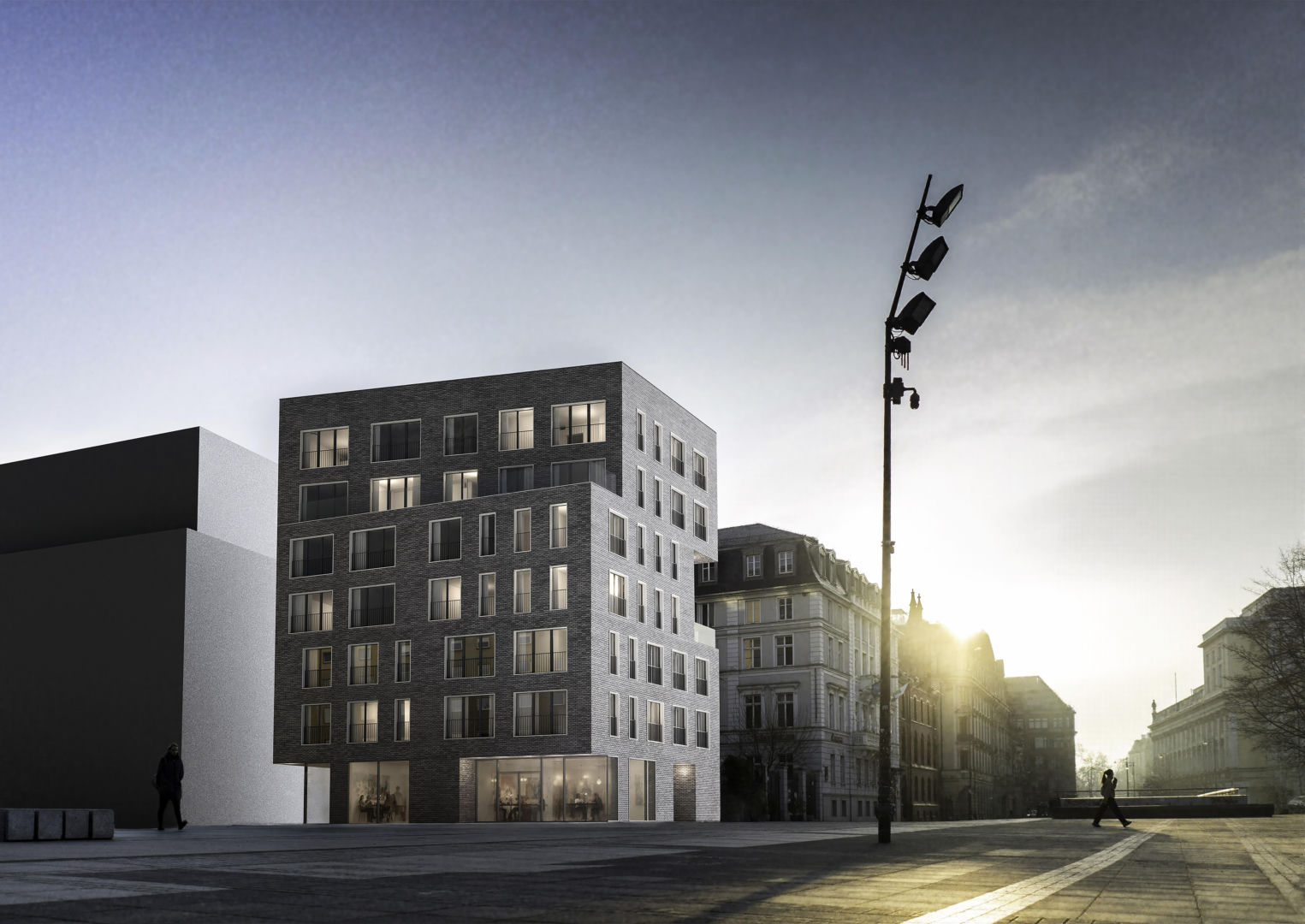 Modrzewskiej 6 we Wrocławiu - pierwotna koncepcja