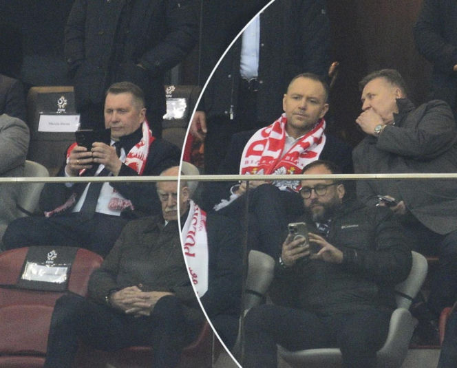 Karol Nawrocki i Przemysław Czarnek na mecze Polska - Albania