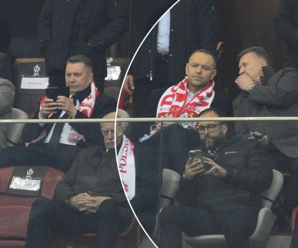 Karol Nawrocki i Przemysław Czarnek na mecze Polska - Albania