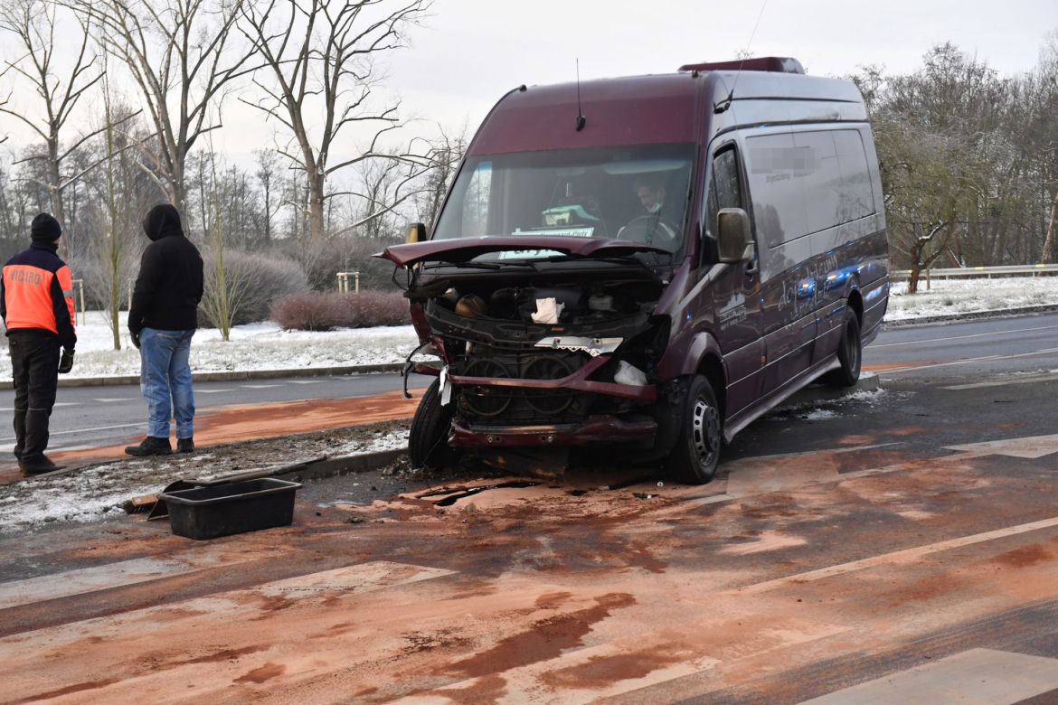 Wypadek na ul. Przestrzennej w Szczecinie