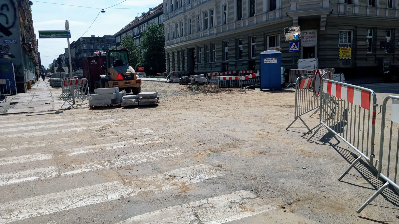 Przebudowa ulic w centrum Szczecina - maj 2020