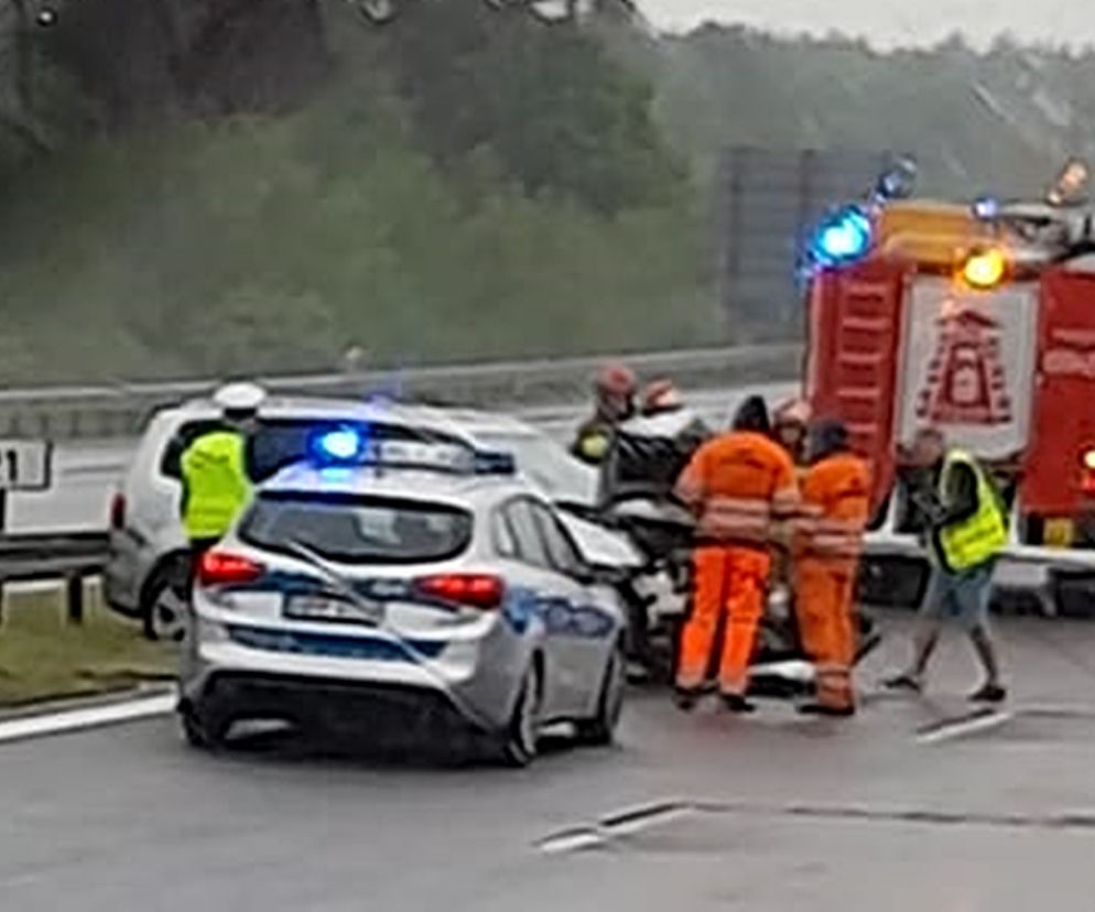 Wypadek na autostradzie A1 w Czerwionce-Leszczynach