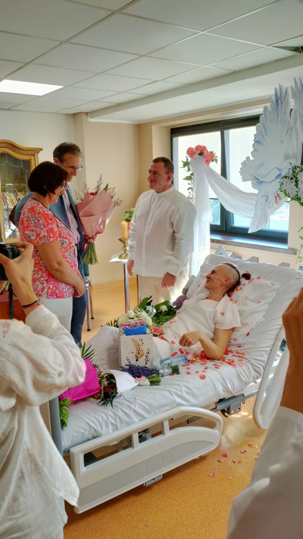 Dorota i Krzysztof wzięli ślub w Narodowym Instytucie Onkologii w Gliwicach