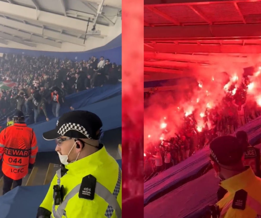 Zamieszki na meczu Leicester City - Legia Warszawa