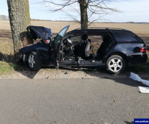 Wypadek na trasie Kraplewo - Lichtajny