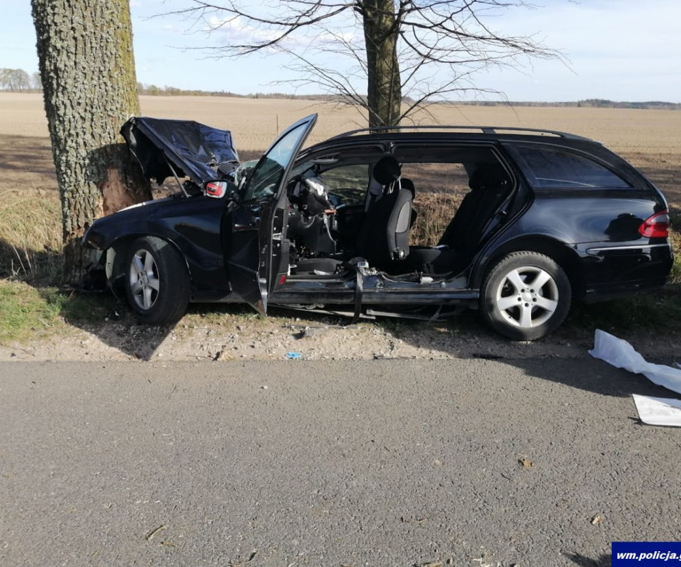 Wypadek na trasie Kraplewo - Lichtajny