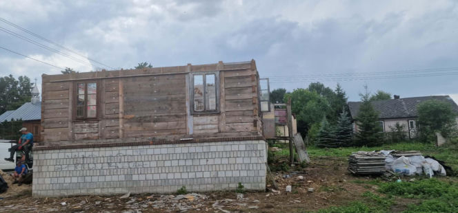 Demontaż budynku na Lubelszczyźnie