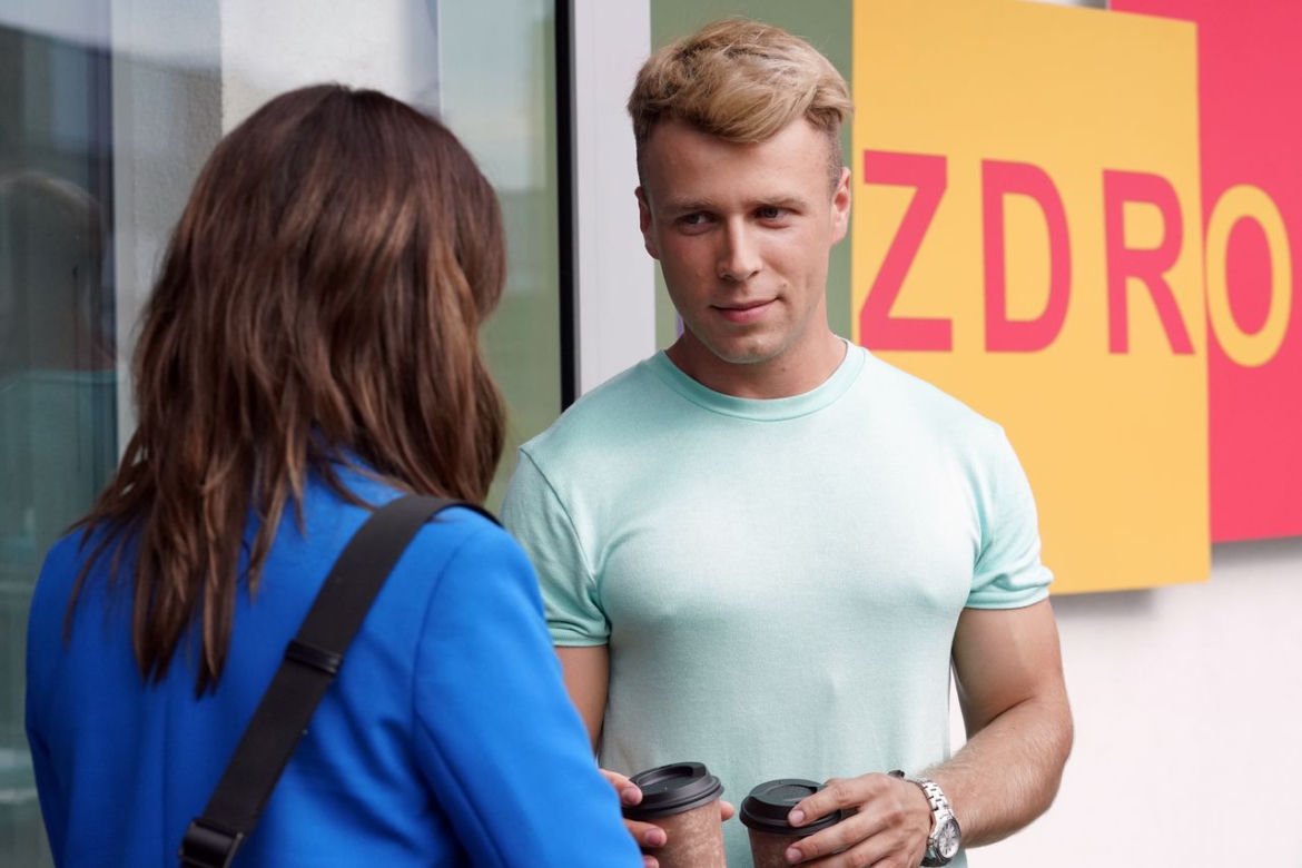 Barwy szczęścia odc. 2720. Agata (Natalia Zambrzycka), Patryk (Konrad Skolimowski)