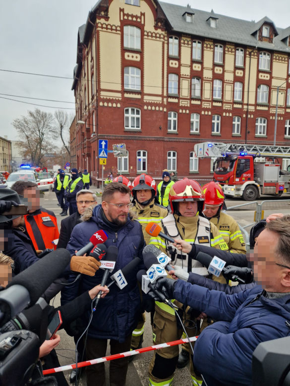Tak pracowali strażacy na miejscu wybuchu w Katowicach