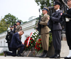 Andrzej Duda złożył kwiaty pod pomnikiem Józefa Piłsudskiego