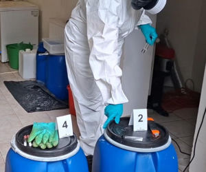 Policjanci zlikwidowali laboratorium mefedronu. Zatrzymany był poszukiwany przez Interpol