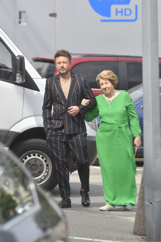 Piasek z mamą na prezentacji ramówki TVN