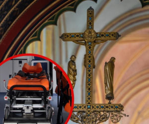 Policjant z Pomorza zapobiegł tragedii pod kościołem! Na miejsce przyjechali ratownicy medyczni