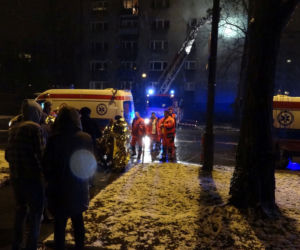 Kraków: Pożar w bloku przy ul. Czarnowiejskiej