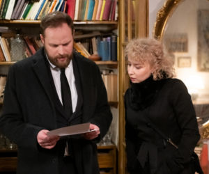 Na Wspólnej odc. 3091 po wakacjach 2020. Beata (Katarzyna Ptasińska), Paweł (Grzegorz Kwiecień)