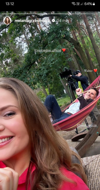 	M jak miłość na planie nowy sezon. Anita (Melania Grzesiewicz), Kamil (Marcin Bosak)