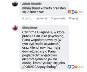 Brak szacunku dla pracownika