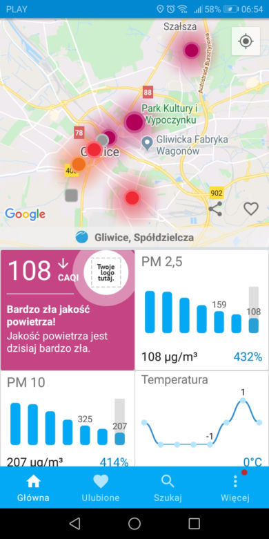 Smog w woj. śląskim - 17 stycznia