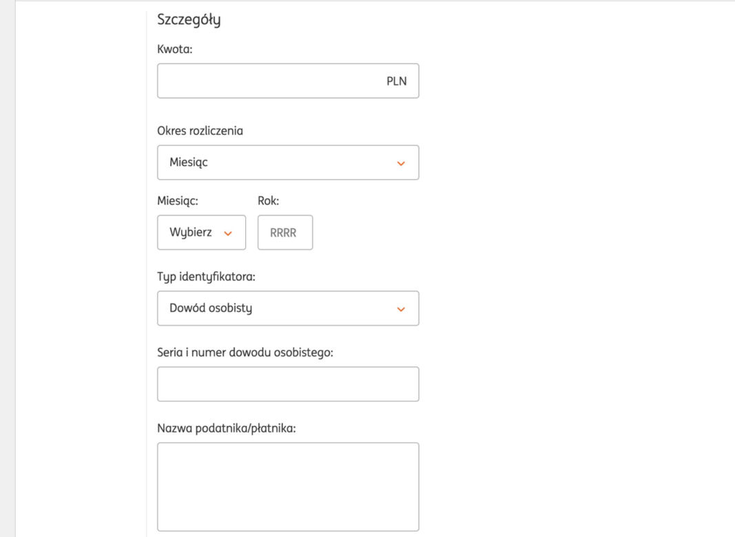 Przelew internetowy za mandat