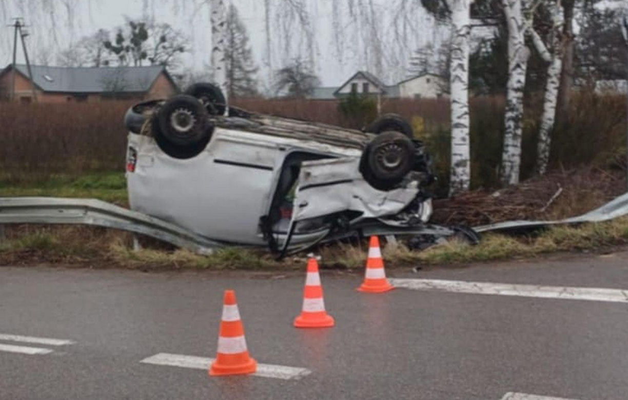 Groźny wypadek w Sierżni pod Strykowem
