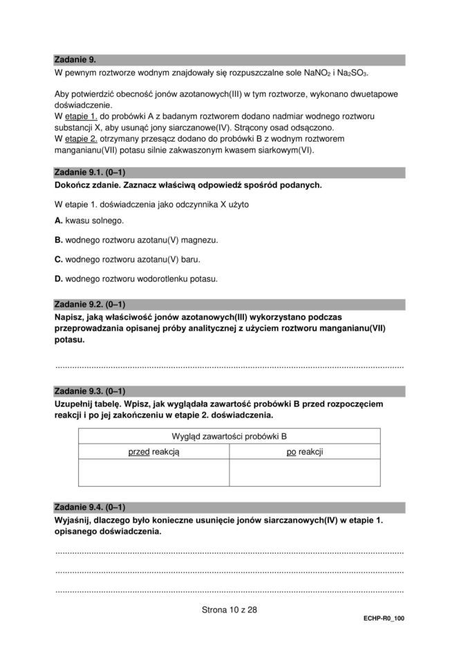 Matura 2026 Chemia FORMUŁA 2015: Arkusz CKE