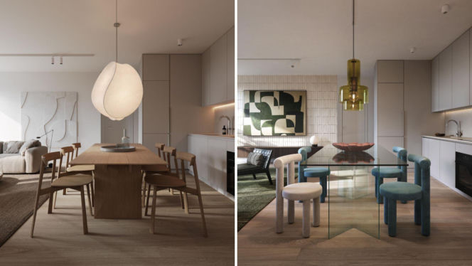 Dwa identyczne salony na dwa sposoby