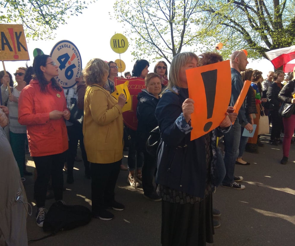 Protest nauczycieli w Szczecinie