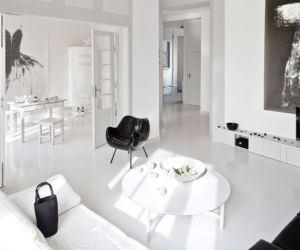 Czarno - biały salon