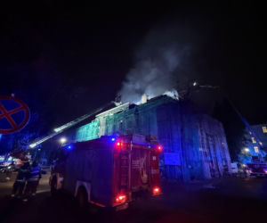 Pożar w szpitalu w Elblągu