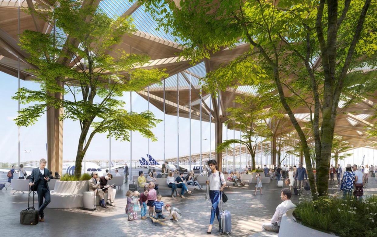 Centralny Port Kominikacyjny: wizja Foster+Partners (wnętrze)