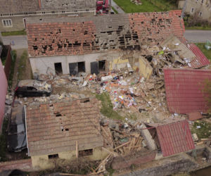 Gruzowisko zamiast domu. Straszny widok w Ożarach 