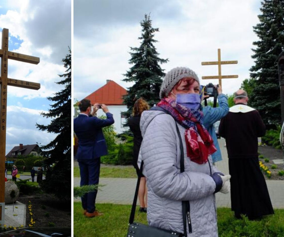 Karawaką w koronawirusa. Na wsi pod Chełmem stanął GIGANTYCZNY KRZYŻ morowy [GALERIA]