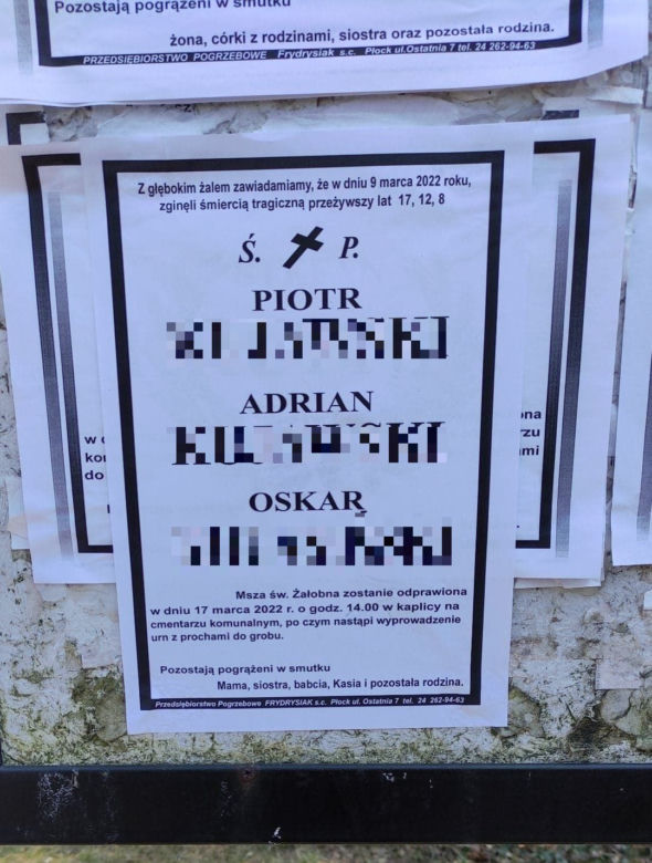 Pogrzeb zamordowanych chłopców w Płocku. Matka rozpacza nad urnami synków 