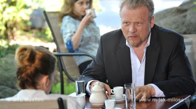 M jak miłość odc. 1087. Janek (Jacek Lenartowicz), Olga (Marta Ścisłowicz)