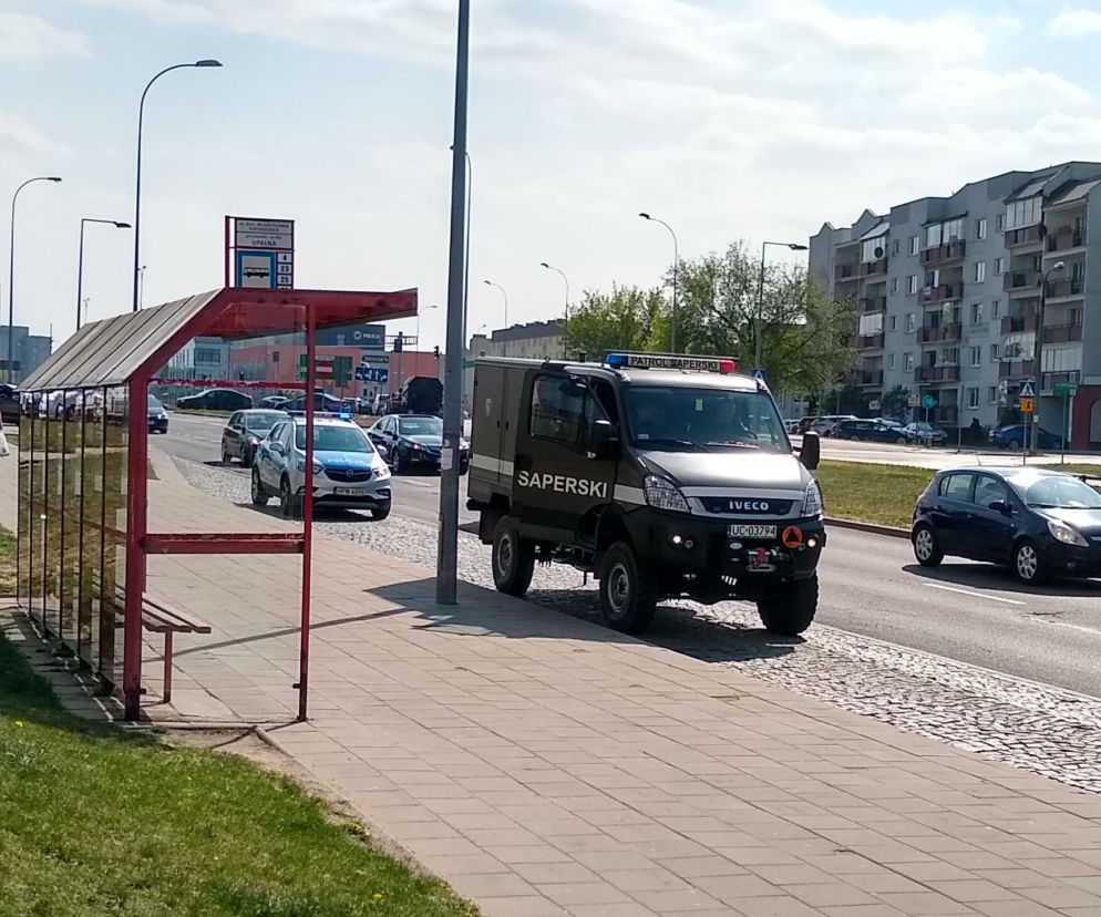 Niewybuch na przystanku autobusowym okazał się częścią od amortyzatora