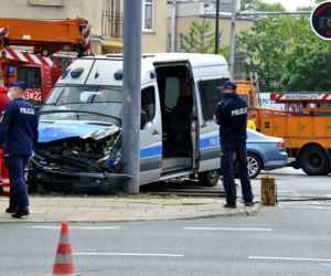 Wypadek na skrzyżowaniu Grójeckiej z Wawelską
