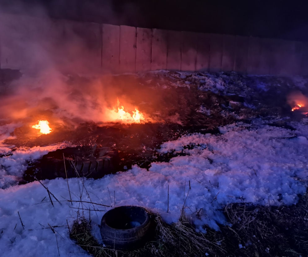 Pożar składu opon pod Cybinką